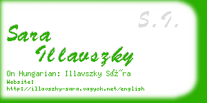 sara illavszky business card